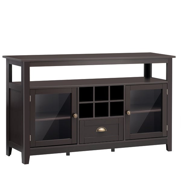 Multifunctional Console Table with Large Storage Capacity Cabinet， Sofa Table for Entryway with 2 Doors and 6 Storage Grids