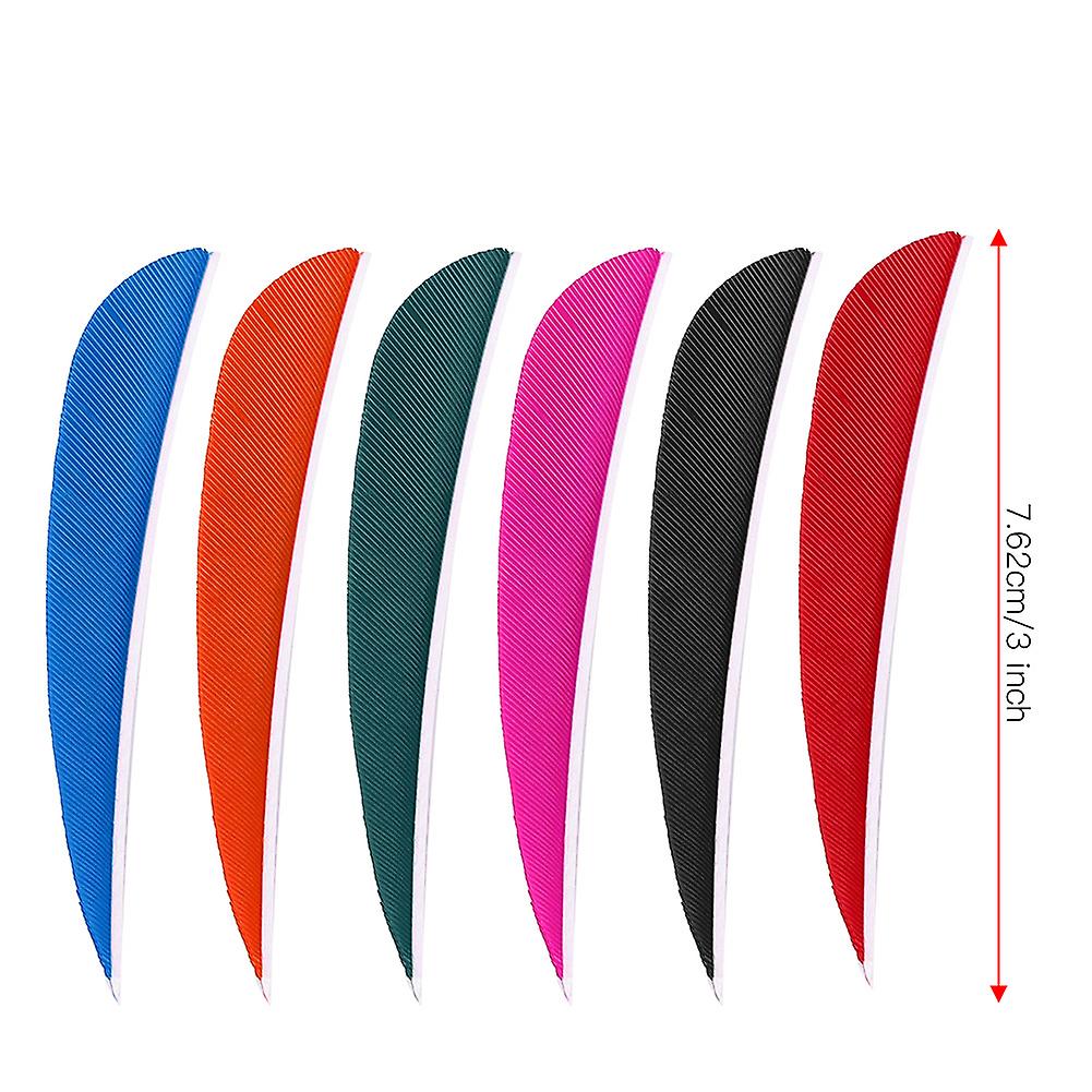 12 Pcs 3 Inches Feather Diy Arrow Fletching Accessories For Archery Hunting Shooting