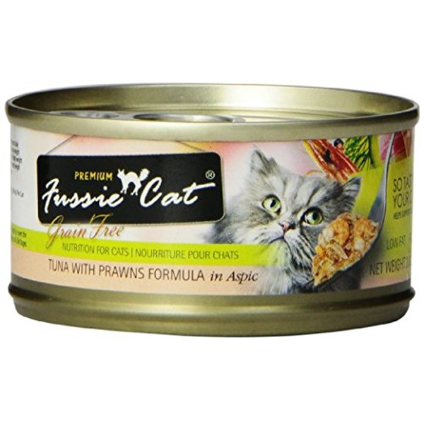 Fussie Cat Premium Tuna with Prawns Formula in Aspic Canned Cat Food，