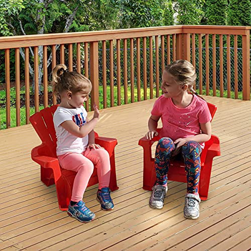 American Plastic Toys Children's Adirondack Chair 2PK, Red