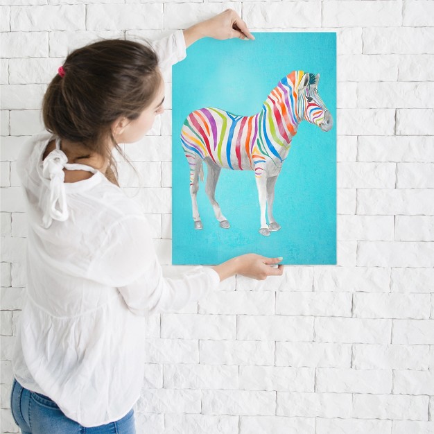 Americanflat Animal Modern Rainbow Zebra By Coco De Paris Poster Art Print