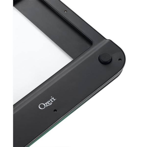 Ozeri Precision II Digital Bathroom Scale with Widescreen Blue Backlit Xbright LCD and Step on Activation ZB14-B