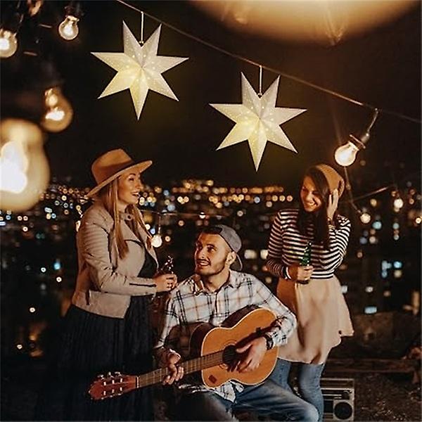 Miman Hollow Out Hanging Stars Lampshade Ornament For Home Decor