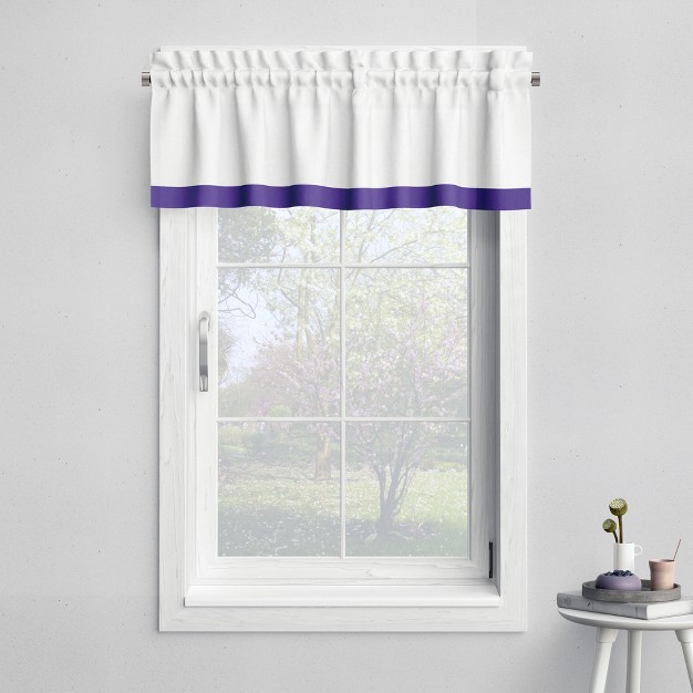 Bacati Mixnmatch Purple Band Window Valance