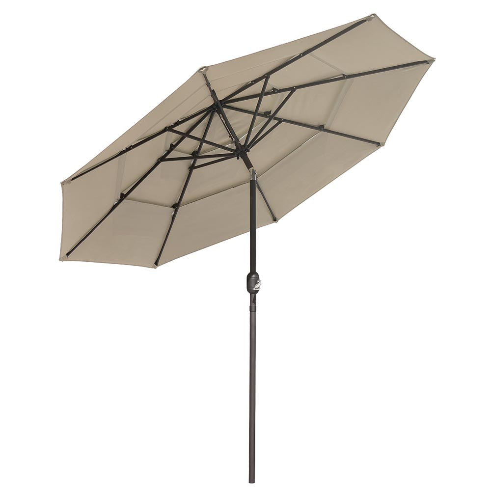 Yescom 10ft 8-Rib Patio Outdoor Market Umbrella 3-Tiered Tilt