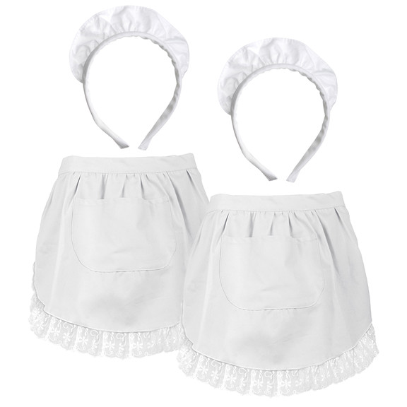 TOPTIE 2 PCS Waist Aprons with Headbands  Christma...