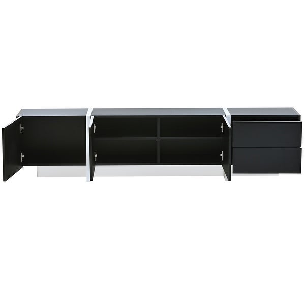 Rectangle Design TV Stand; Unique Style TV Console Table for TVs Up to 80