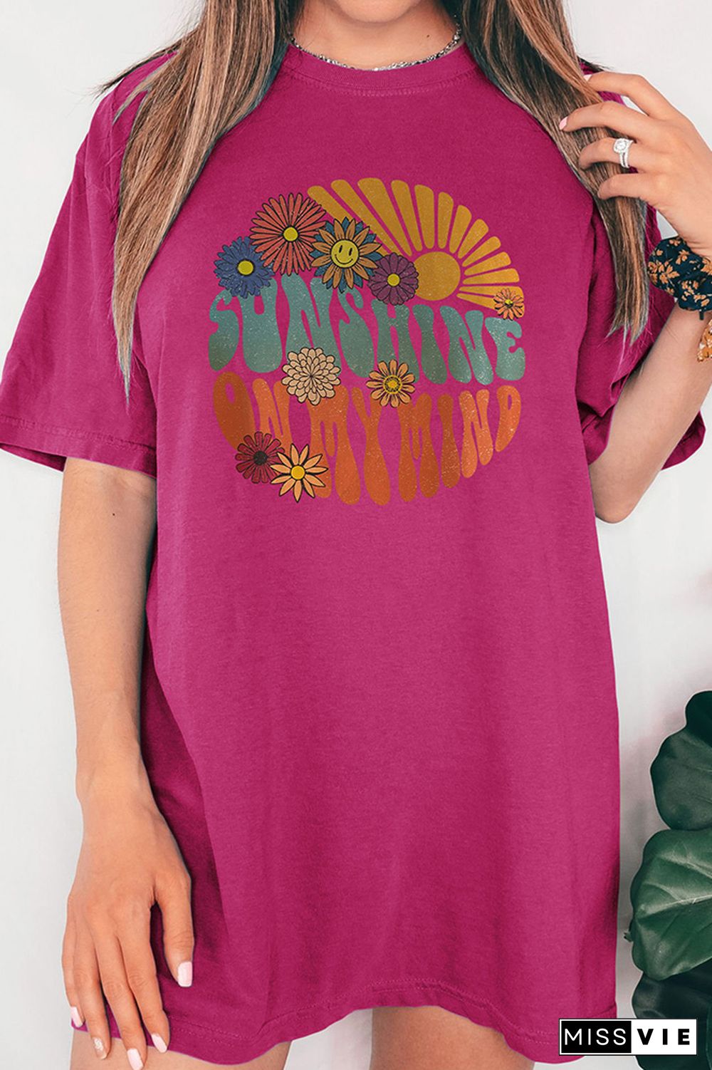 Vintage Sunshine Flower Graphic Tee