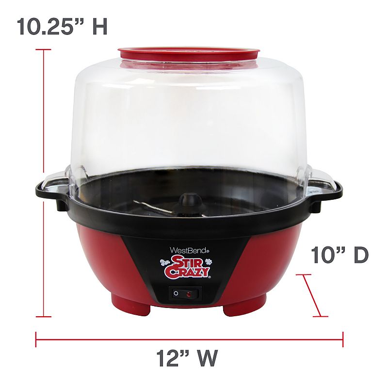 West Bend Stir Crazy 6-qt. Electric Hot Oil Popcorn Popper Machine