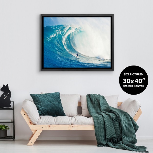 Americanflat Wild Surf By Gal Design Floating Canvas Frame Modern Wall Art Decor