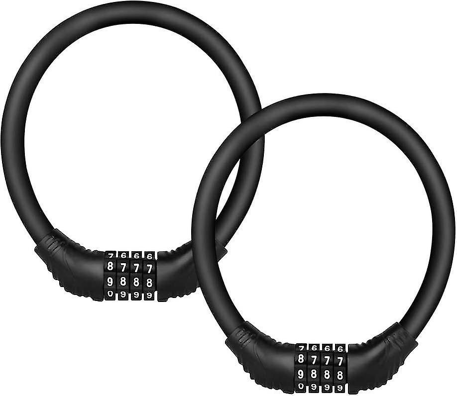 Bike Lock， Bike Locks Long 40cm/each， Cable Lock For Bicycle Scooter Motorcycles Bike Gate With 4 Digit Smart Code