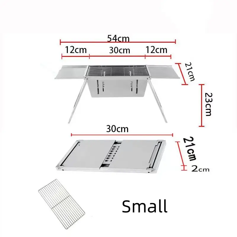 Outdoor Folding Bbq Grill Stainless Steel BBQ Wood Burning Stove For Camping