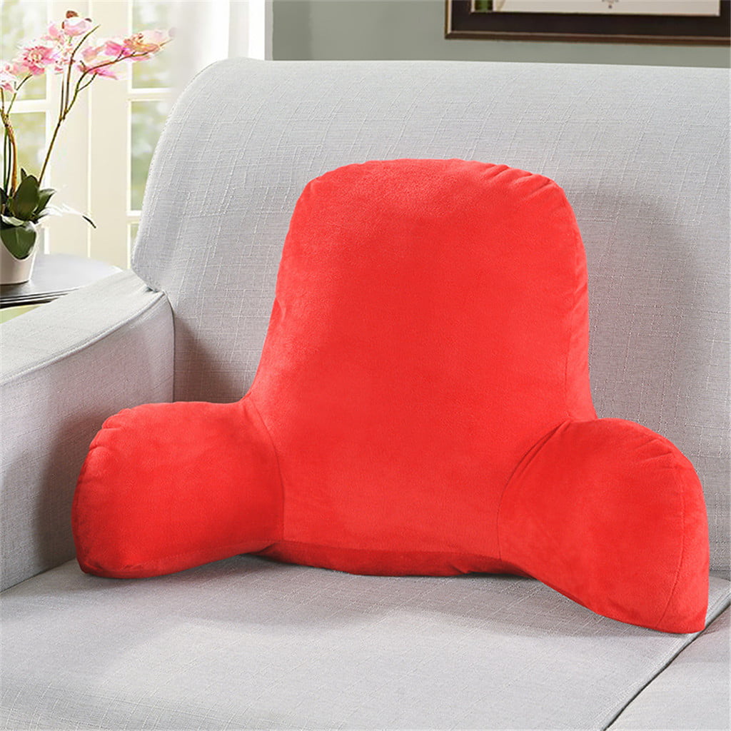 Dpityserensio Plush Backrest Reading Rest Pillow Lumbar Support Chair Cushion with Arms T-Shape Reading Lumbar Cushion Pillows for Sitting Home Decor