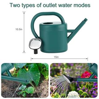 Dyiom Green 1 Gal.  Garden Watering Cans Large Long Spout with Sprinkler Head B09X2S695D