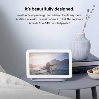 Google Nest Hub 2nd Gen - Smart Home Speaker and 7 in. Display with Google Assistant - Mist GA02308-US