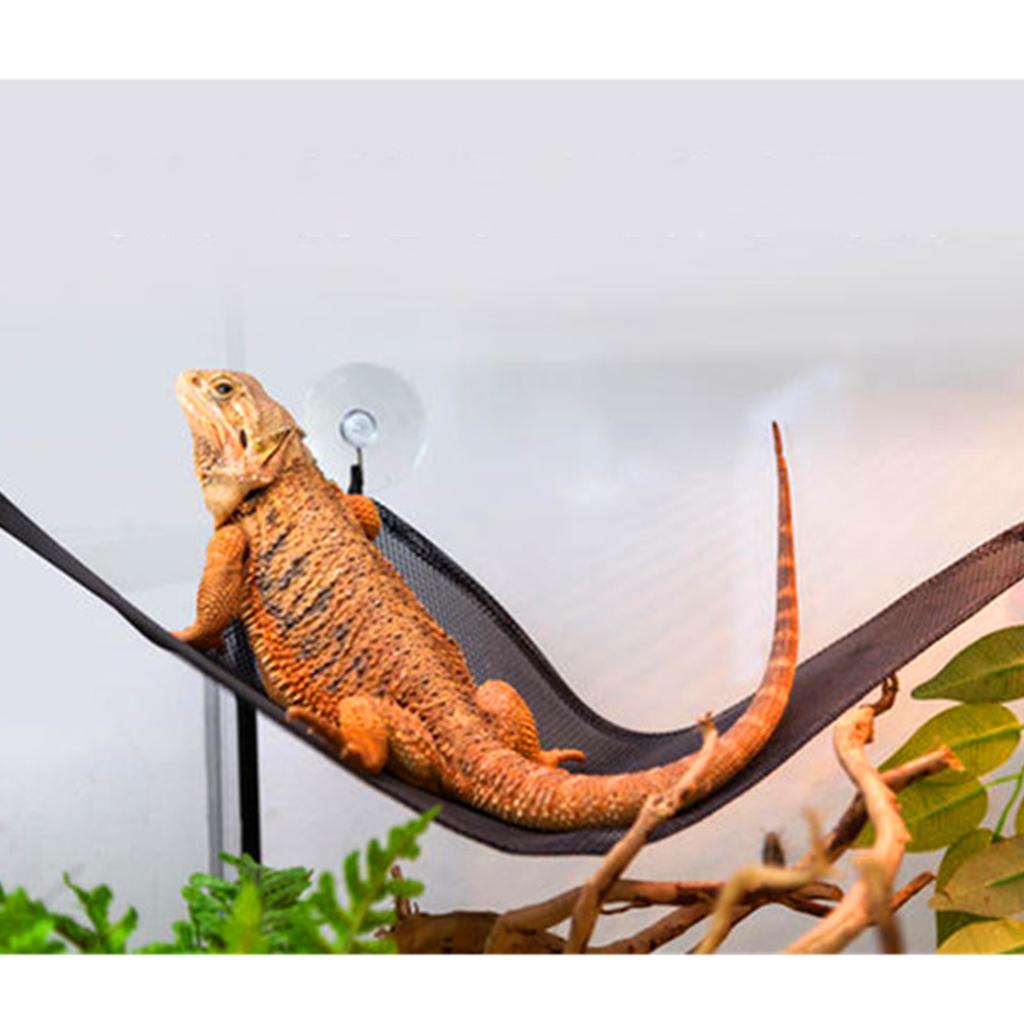 Set of 2 Breathable Mesh Reptile Hammock Bed Nest House L