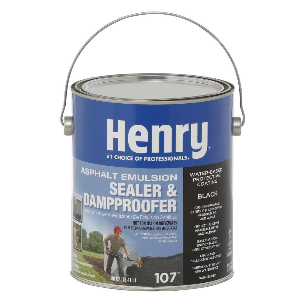 Henry 107 Asphalt Emulsion Sealer and Damp proofer Roof Coating 0.90 gal. HE107146