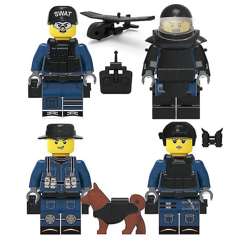 Miman  22 Pieces Of Military Police Building Blocks Minifigure Diy Small Particles Assembled Doll Ornaments Boys Educational Toys