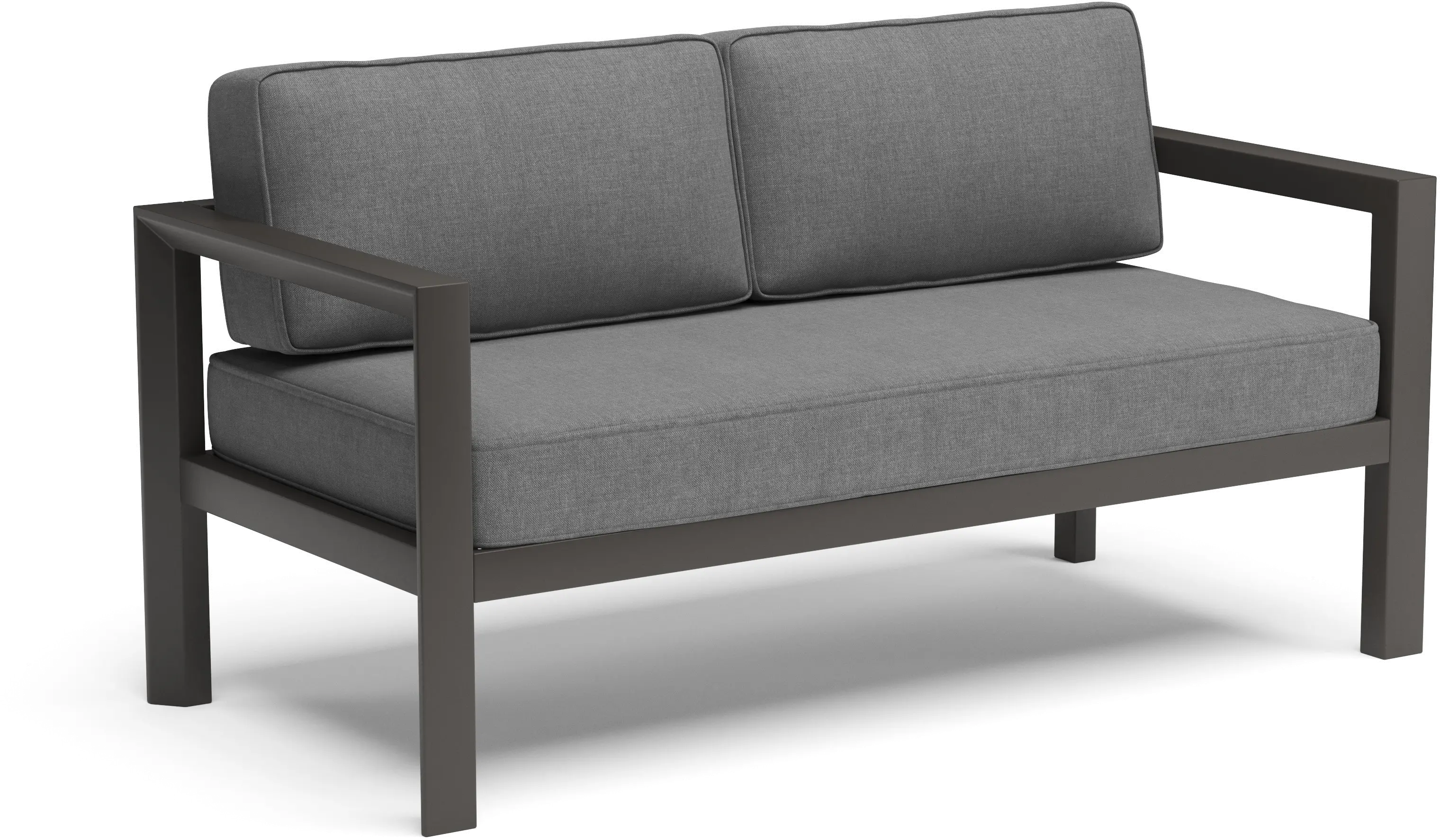 Grayton Gray Outdoor Aluminum Loveseat