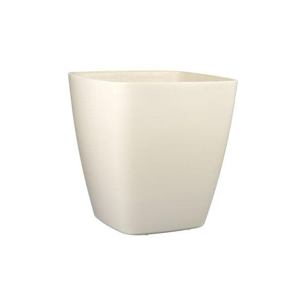 15.5 inch (39 cm) GW 09 Square Plastic Planter (Ivory)