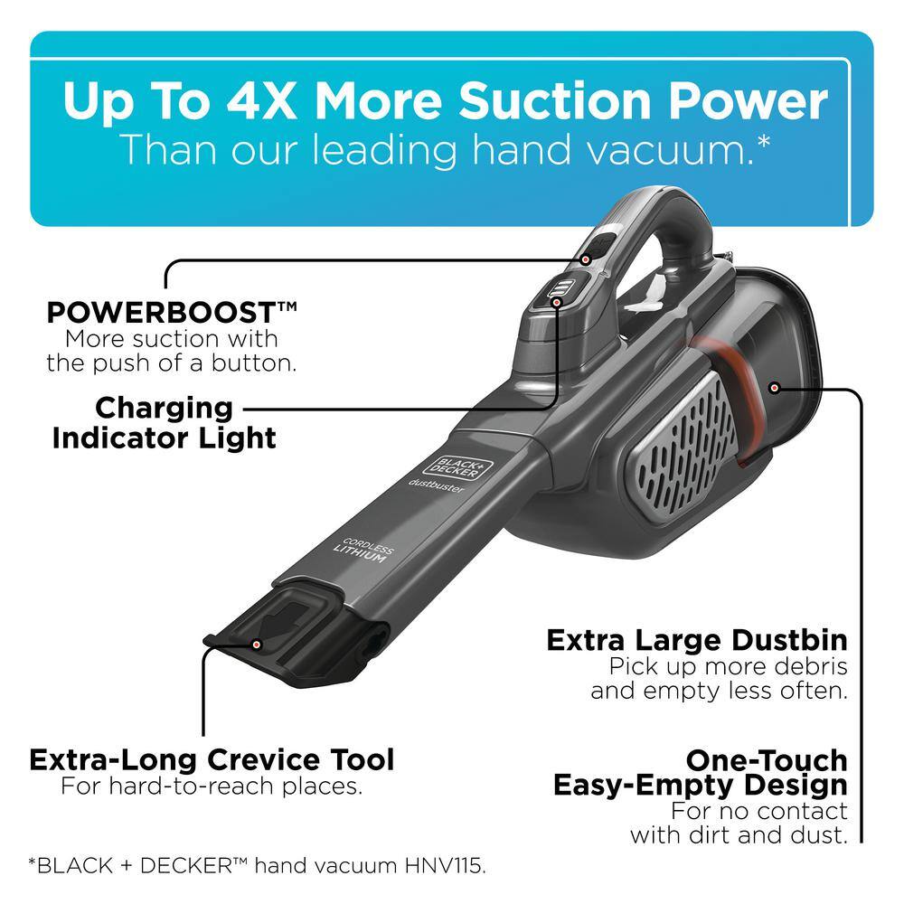 BLACK+DECKER Dustbuster AdvancedClean 16-Volt Cordless 2.9 Cup Handheld Vacuum HHVK415B01