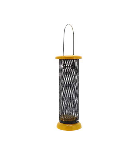 Birds Choice LCNYJER Starter Nyjer Feeder， Magnet Mesh Tube Feeder w/ Removable Bottom， 2 Cup， Yellow