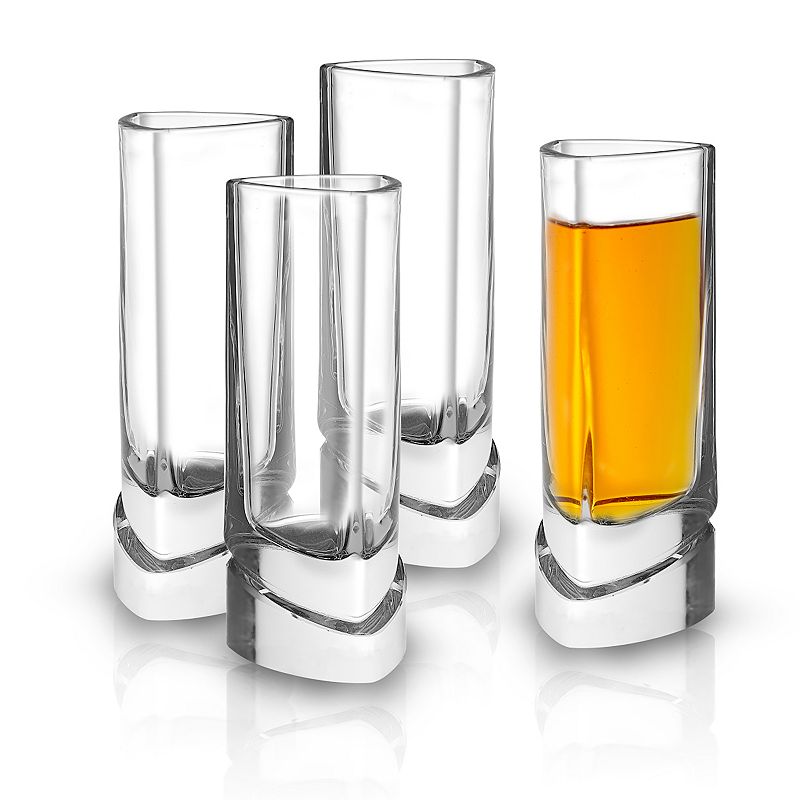 JoyJolt Aqua Vitae 2-pc. Triangle Off Base Shot Glass Set