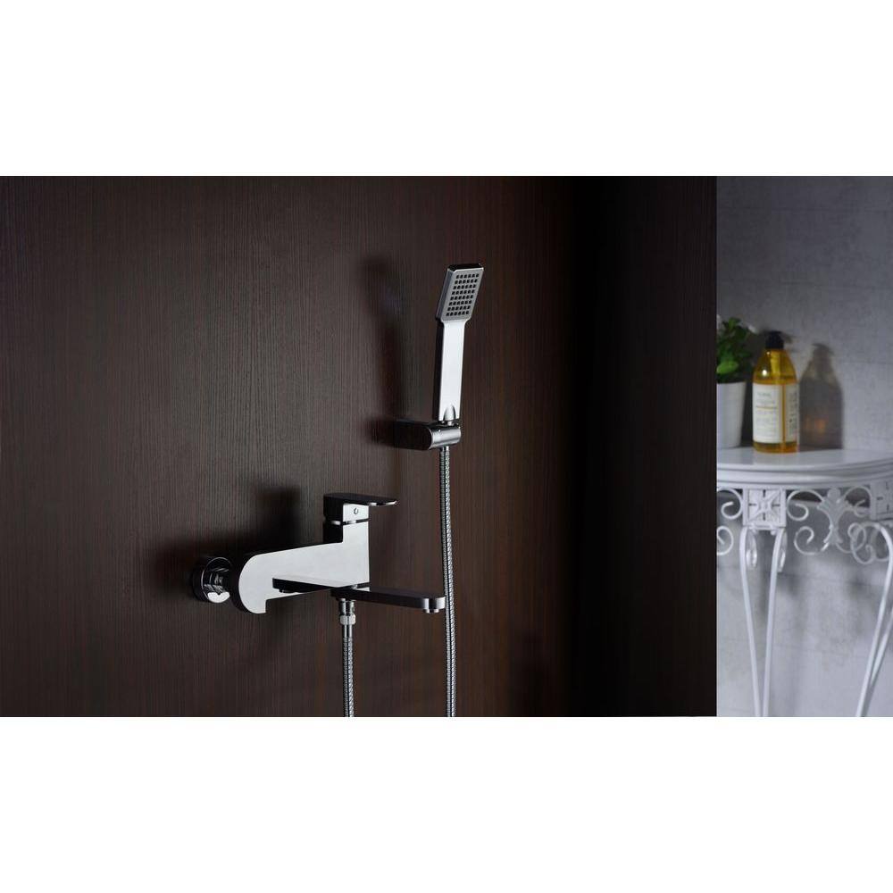 ANZZI Echo Series 1-Handle 1-Spray Tub and Shower Faucet in Polished Chrome (Valve Included) SH-AZ042