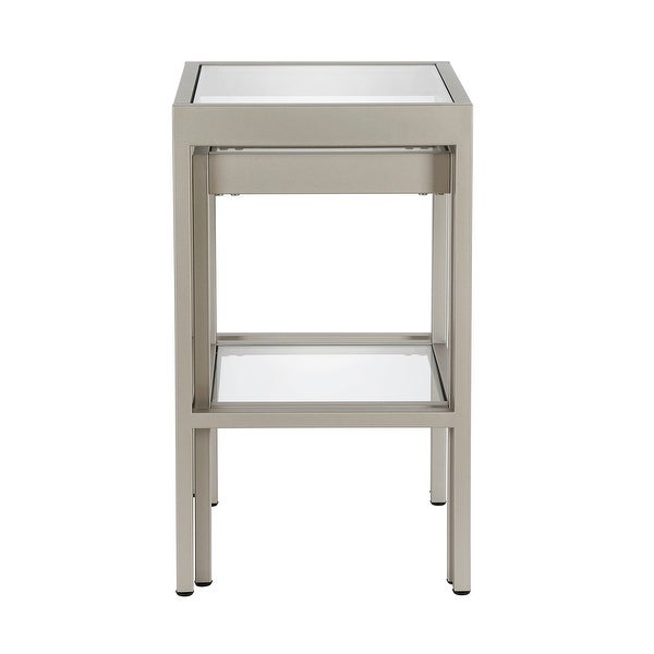 Alexis Metal/ Tempered Glass Nesting Tables