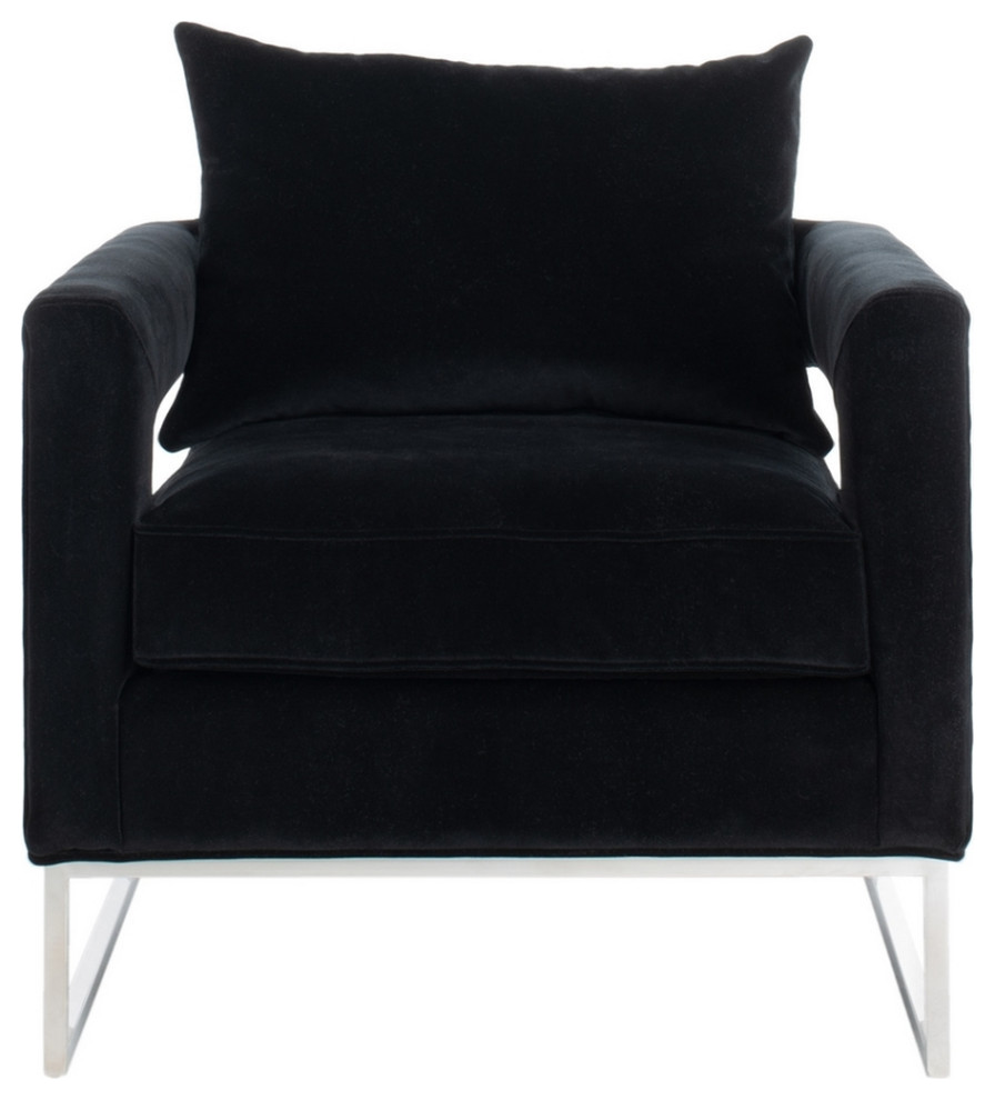 Nelson Velvet Club Chair   Contemporary   Armchairs And Accent Chairs   by AED Luxury Home Decor  Houzz