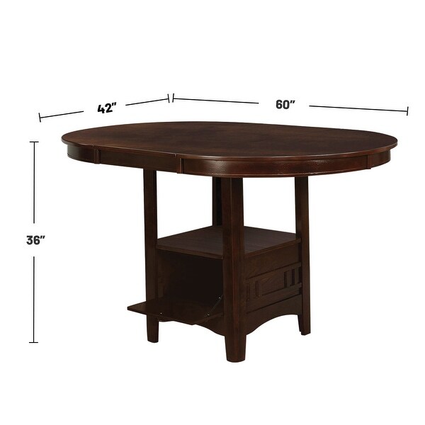 Wood Counter Height Table in Warm Brown