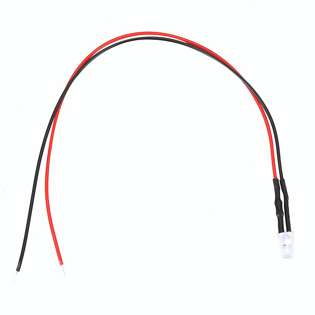 10pcs 12v 5mm Led Light Emitting Diode Wired Multicolor Led Light Cable 20cm 0.06w(yellow)