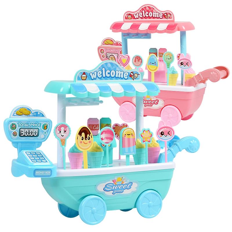 Children's play house toys Mini candy car Detachable ice cream parlour toys Role-play cash register