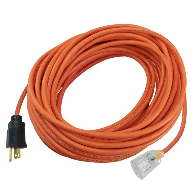 Projex Indoor Or Outdoor 100 Ft L Orange Extension Cord 14 3 Sjtw