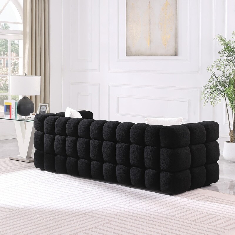 3 Seater Sofa and Loveseats Sets  Luxurious Boucle Marshmallow Styling Couch