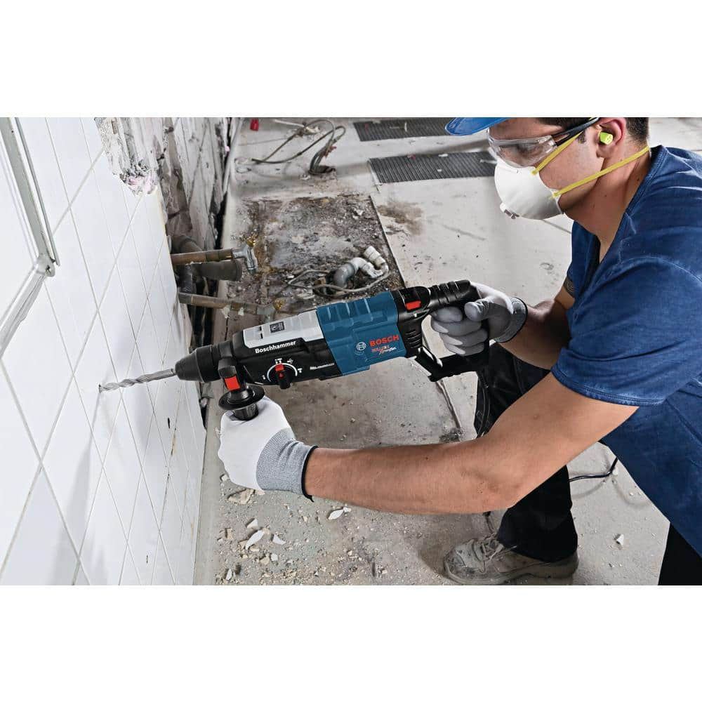 Bosch 8.5 Amp Corded 1-1/8 in. SDS-Plus Variable Speed Concrete/Masonry Rotary Hammer Drill with Carrying Case GBH2-28L