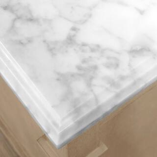 Home Decorators Collection Aberdeen 24 in. W x 20 in. D x 34.5 in. H Bath Vanity in Antique Oak with White Carrara Marble Vanity Top Aberdeen 24AO