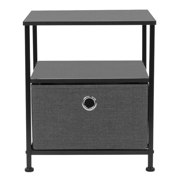 Nightstand 1-Drawer Shelf Storage Bedroom Furniture and End Table Chest - - 26062243