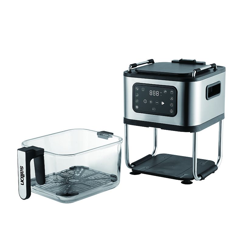 Salton Flip and Cook 3-in-1 Air Fryer， Grill and Dehydrator