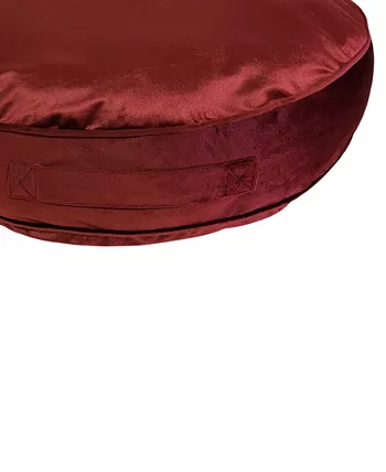 Edie@Home Panne Velvet Round Floor Pillow，  Round 24