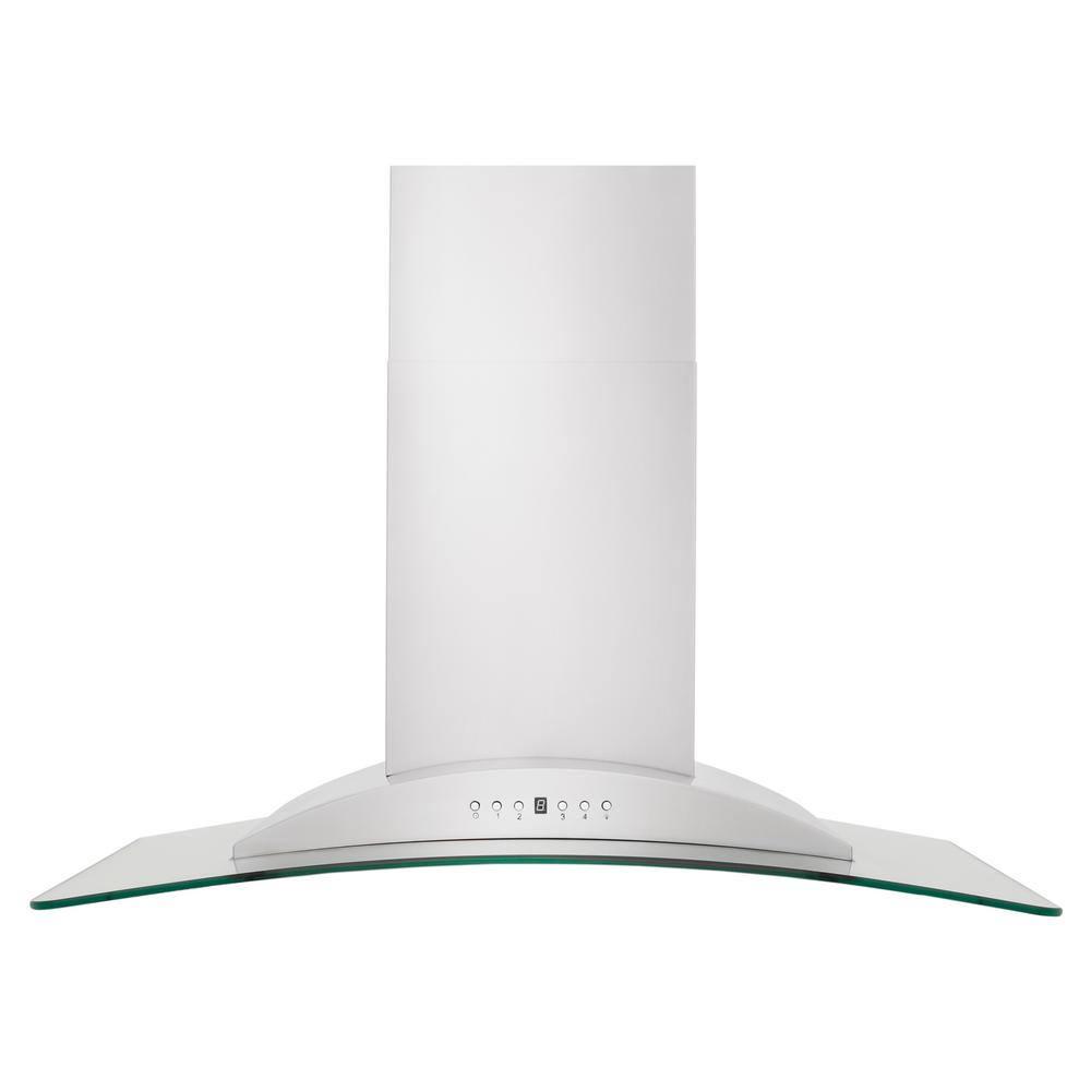 ZLINE Kitchen and Bath 36  Convertible Vent Wall Mount Range Hood in Stainless Steel and Glass