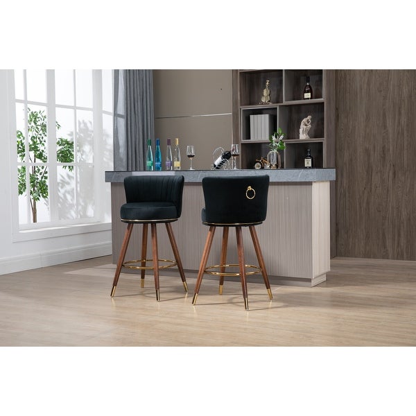 Counter Height Bar Stools Set of 2 andh fixed height to 360 degree