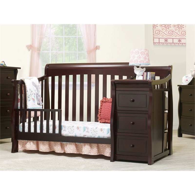 Sorelle Princeton Elite Crib and Changer in Espresso