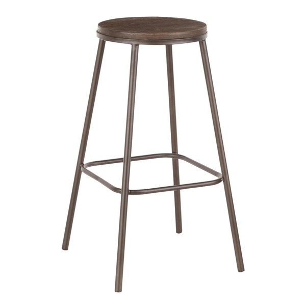 Carbon Loft Barton Industrial Round Bar Stool (Set of 2)