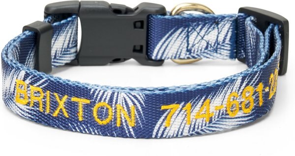 Boulevard Personalized Palm Dog Collar