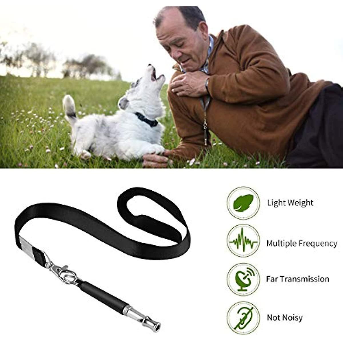 Dog Whistle; 2 Pack Professional Ultrasonic Dog Whistle To Stop Barking; Recall Training; Adjustable Ultrasonic Silent Dog Whistle; With Black Lanyard