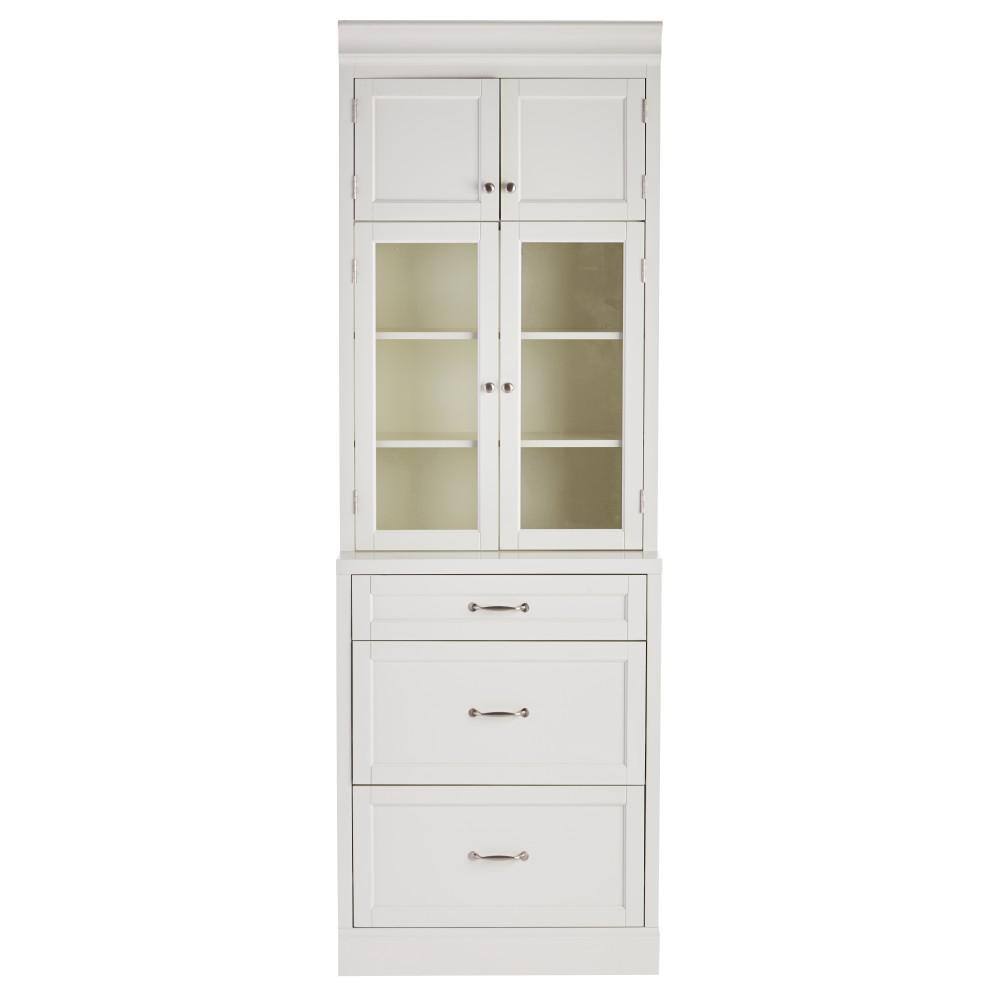 Home Decorators Collection Royce 82 in. Cream White 3-Drawer Cabinet SK19192B-TW