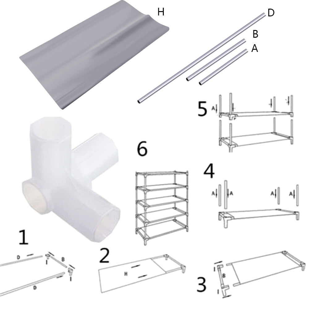 3 Tier Metal Shoe Rack Organizer Shelf Stand Wall Bench Closet Storage