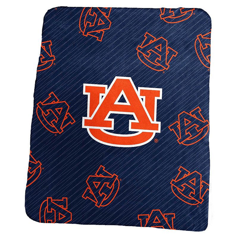 Auburn Tigers 50 x 60 Repeating Logo Classic Plush Throw Blanket