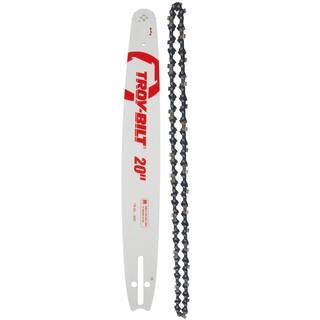 Troy-Bilt Original Equipment 20 in. Chainsaws Bar and Chain Combo for Gas with 78 Drive Links Replaces OE# 713-05044795-00602 490-700-Y121